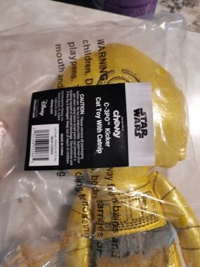 Star Wars C-3PO Gold Plush Kicker Cat Toy by Chewy